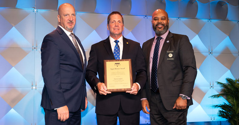 UD Police Chief Patrick Ogden is presented CALEA's Egon Bittner Award UD Police Chief Patrick Ogden is presented CALEA's Egon Bittner Award