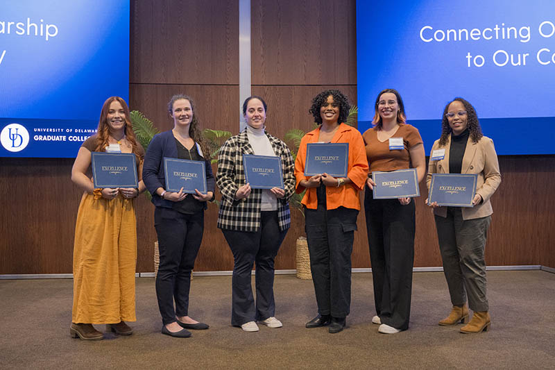 Fall 2024 Spark! Symposium speakers (left to right): Ophelia Christoph, Rebecca Daniels, Jessica Rubira Gamba, Alexandra Wynn, Filipa Ribeiro and Alexis Ambroise.