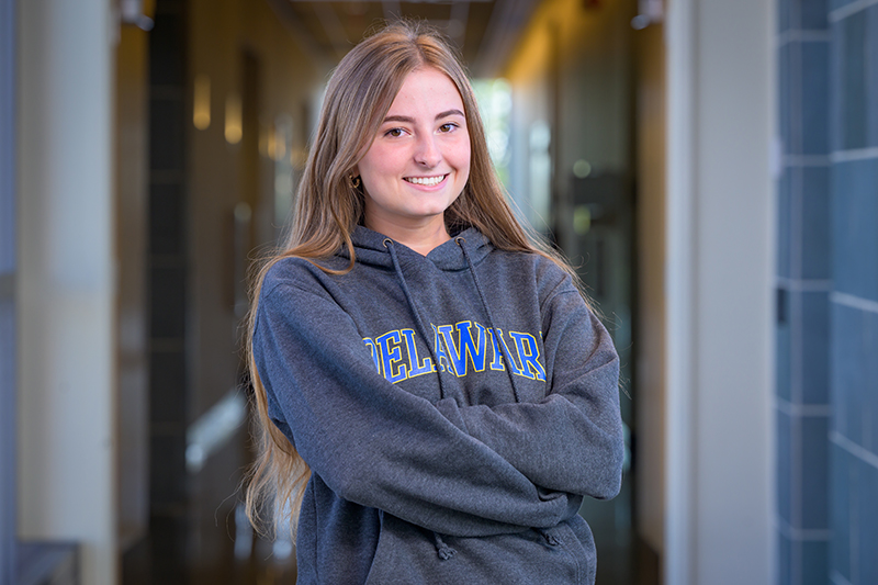 Gabriella Trincia transferred to UD for her sophomore year. The applied molecular biology and biotechnology major couldn’t be happier with her decision.