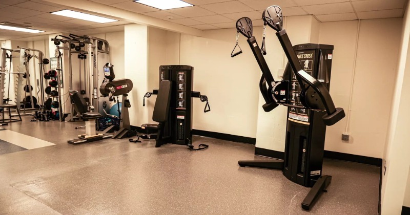 Adaptive fitness equipment inside the EFC inside Carpenter Sports Building