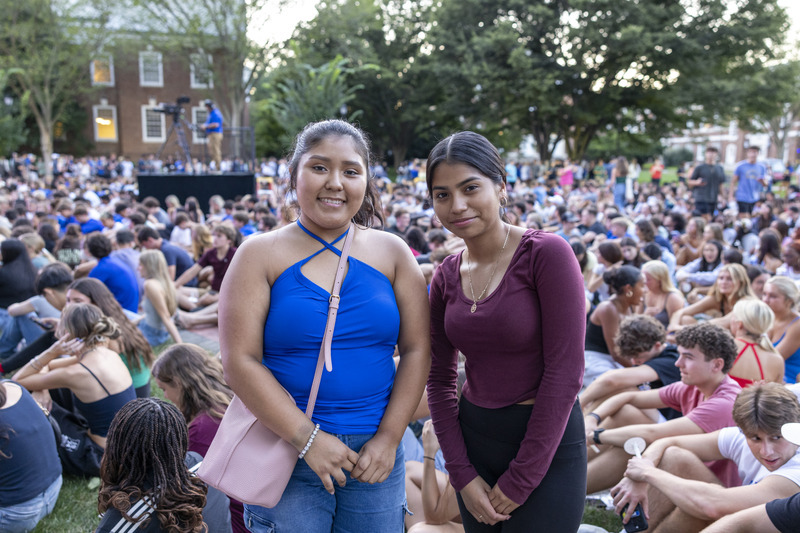 Emely Mercado (left), an integrated health sciences major and first-generation college student, said she’s proud to be starting her journey as a Blue Hen. She’s pictured with classmate and friend Eva Ortega, an education major. Emely Mercado (left), an integrated health sciences major and first-generation college student, said she’s proud to be starting her journey as a Blue Hen. She’s pictured with classmate and friend Eva Ortega, an education major.