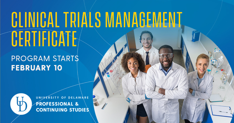 UD PCS Clinical Trials Management online course starts Feb. 10