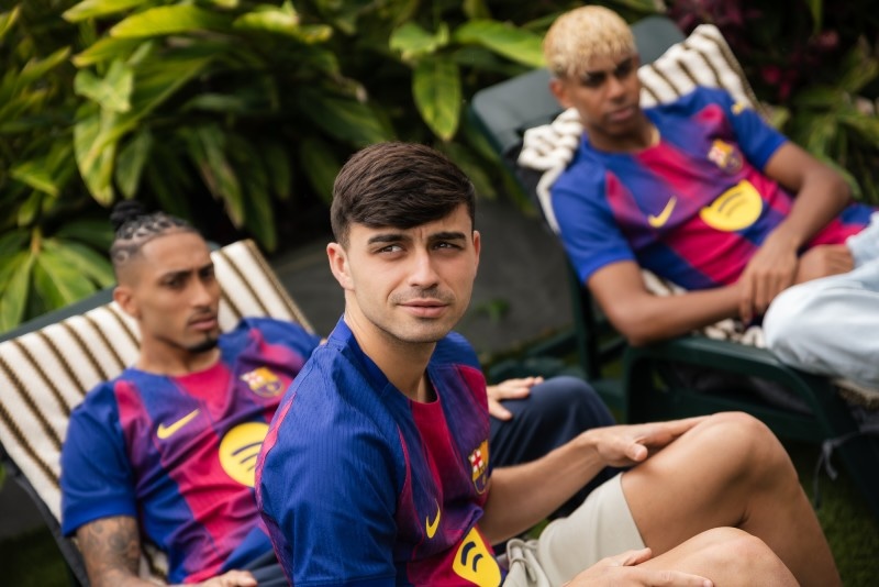 Kehoe designed this year’s home jersey for the Barcelona football club, which broke one-day sales records when it was released earlier this month. Kehoe designed this year’s home jersey for the Barcelona football club, which broke one-day sales records when it was released earlier this month.