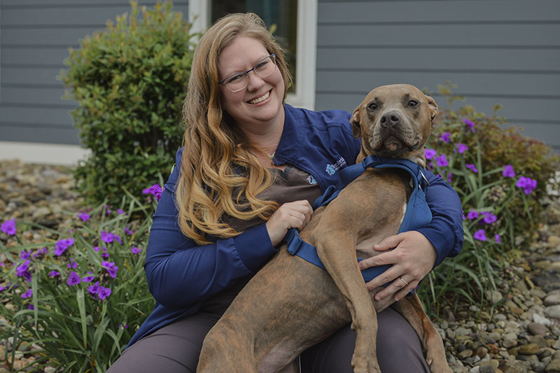 Berkeridge works closely with Cecil County Animal Services to provide medical care for neglect and abuse cases. Sky, an abused dog who was fearful of kennels, spent the night at Berkeridge’s home. Two years later, the lucky pup is Berkeridge’s constant companion. Berkeridge works closely with Cecil County Animal Services to provide medical care for neglect and abuse cases. Sky, an abused dog who was fearful of kennels, spent the night at Berkeridge’s home. Two years later, the lucky pup is Berkeridge’s constant companion.