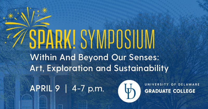 Promotional graphic for an event title "Spark! Symposium"