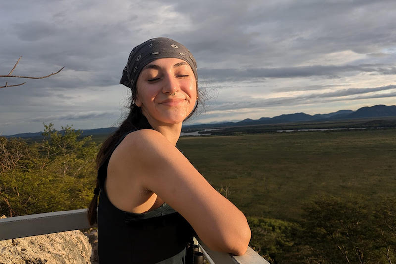 “We have infinite resources at UD between these classes and labs and professors who want to support us and encourage us to go find the new unknown, which is exactly what Goodall was doing,” said Stella Pettit, junior wildlife conservation major, pictured here on a study abroad trip to Costa Rica. “We have infinite resources at UD between these classes and labs and professors who want to support us and encourage us to go find the new unknown, which is exactly what Goodall was doing,” said Stella Pettit, junior wildlife conservation major, pictured here on a study abroad trip to Costa Rica.