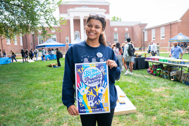 Fraternity and Sorority Leadership and Learning tabled at the Amnesty Awareness and Risk Reduction Fair on The Green on Thursday, Sept. 18, to encourage students to take the Hazing Prevention Pledge. Fraternity and Sorority Leadership and Learning tabled at the Amnesty Awareness and Risk Reduction Fair on The Green on Thursday, Sept. 18, to encourage students to take the Hazing Prevention Pledge.