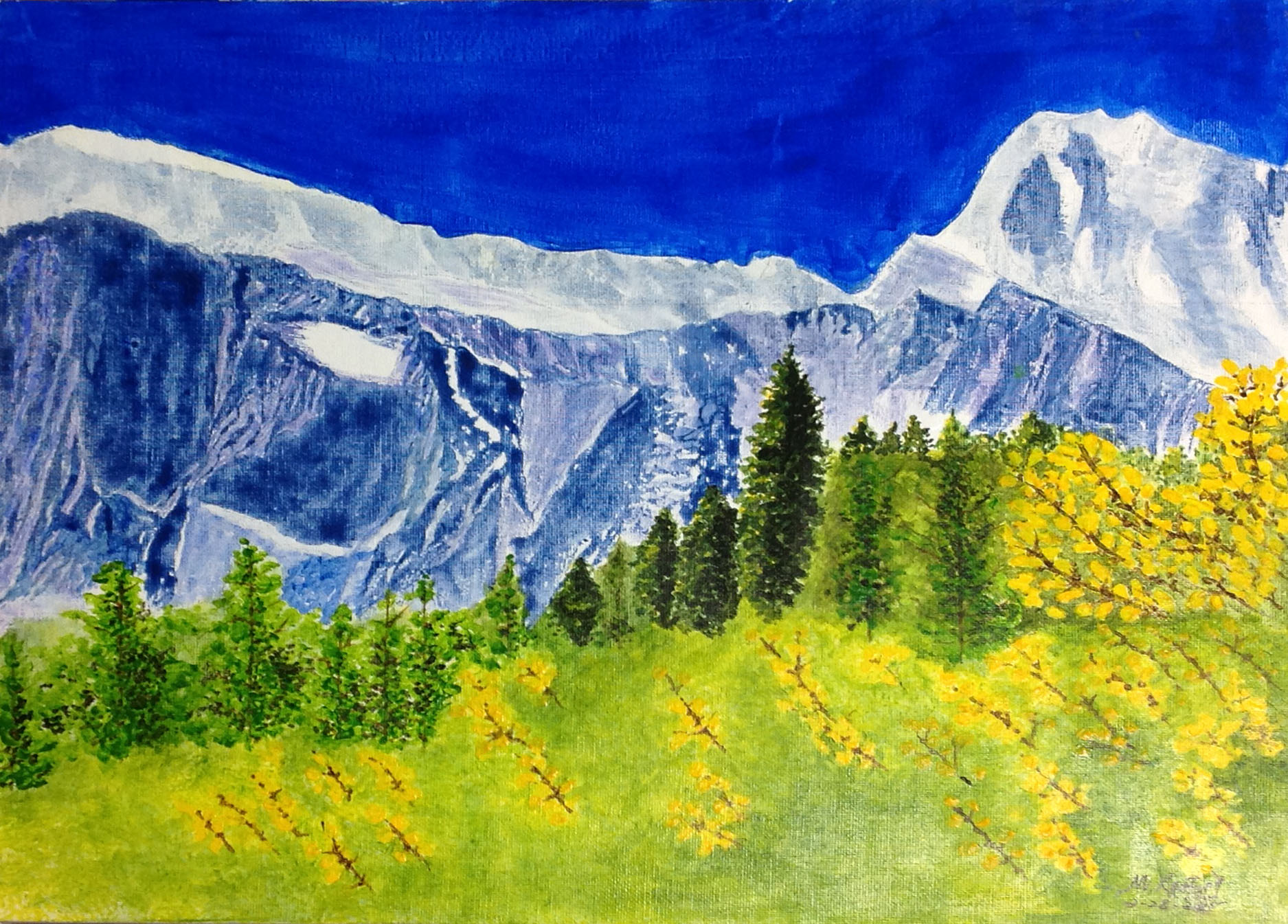 Rockies in acrylics